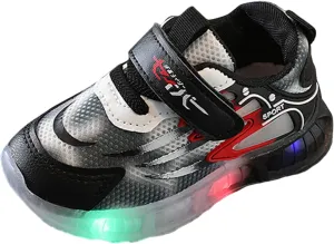 Light Up Toddler Shoes Casual Breathable Non-Slip Unisex Luminous Sneakers for Girls Boys Lightweight Tennis Shoes