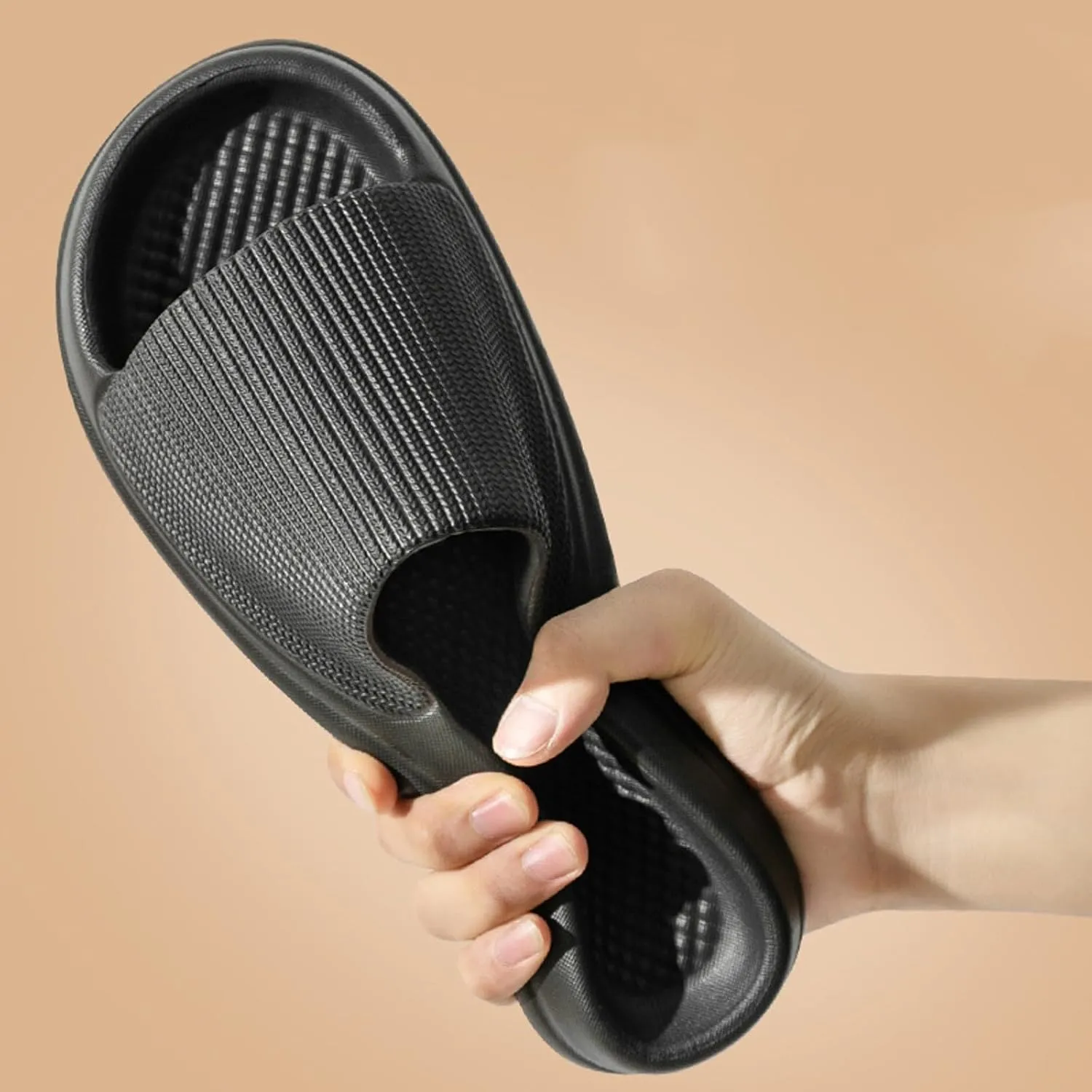 Memory Foam Slippers for Women Quick Drying Shower Shoes Non Slip Cushioned Pool Slides Summer Beach Slides