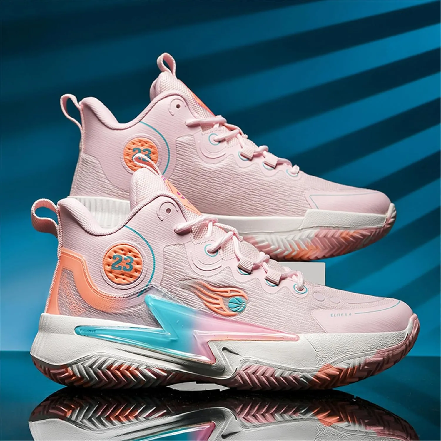 Men??S 23 High Top Basketball Shoes with Arch Support Lace Up Fashion Graffiti Style Sports Shoes Light Tennis Shoes Actual Combat Shoes Outdoor Sneakers