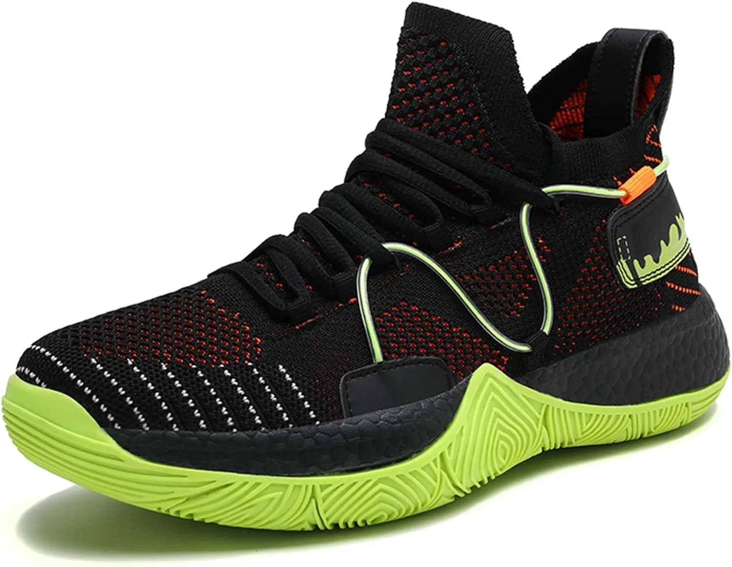 Mens And Womens mesh Fabric Breathable Basketball Sneakers Mid Top Lace Up Upper For Casual Sneakers Comfortable And Non Slip Baseball Sneakers Park Walking Shoes Badminton Volleyball Table Tennis
