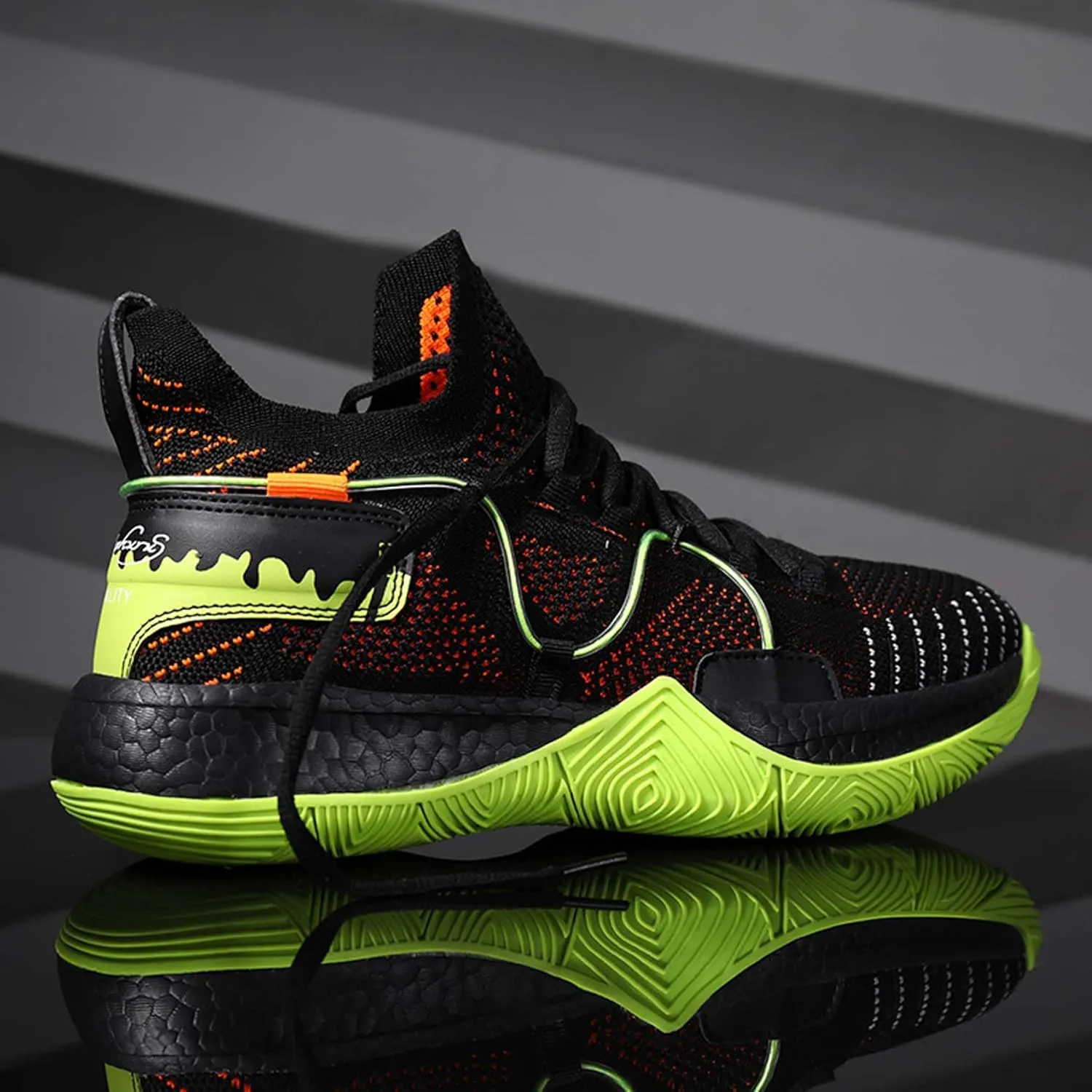 Mens And Womens mesh Fabric Breathable Basketball Sneakers Mid Top Lace Up Upper For Casual Sneakers Comfortable And Non Slip Baseball Sneakers Park Walking Shoes Badminton Volleyball Table Tennis