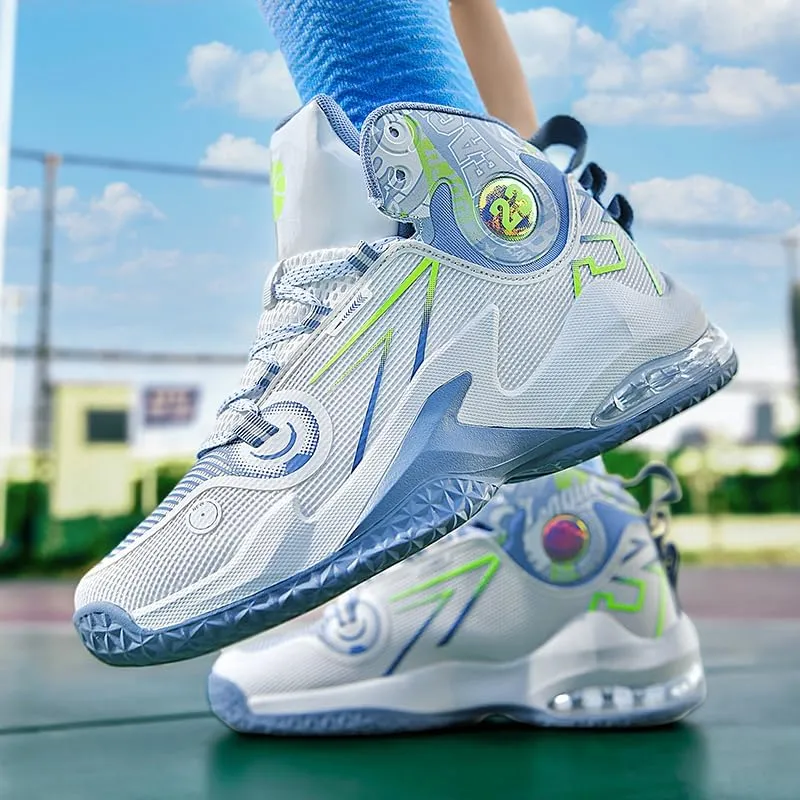 Men's Basketball Shoes Breathable Non Slip Sneakers High Top Ultra-Light Fashion Outdoor Sports Shoes