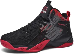 Mens High Top Basketball Shoes Fashion Running Sport Shoes Breathable Non-Slip Outdoor Casual Walk Athletic Basketball Sneakers