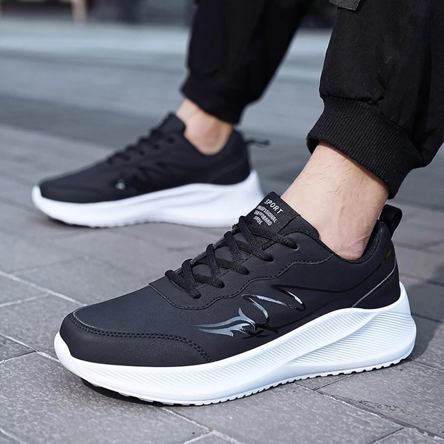 Men's Orthopedic Comfortable Lace Up Shoes Portable Non Slip Fitness Workout Shoe Men's Comfortable Dress Shoes