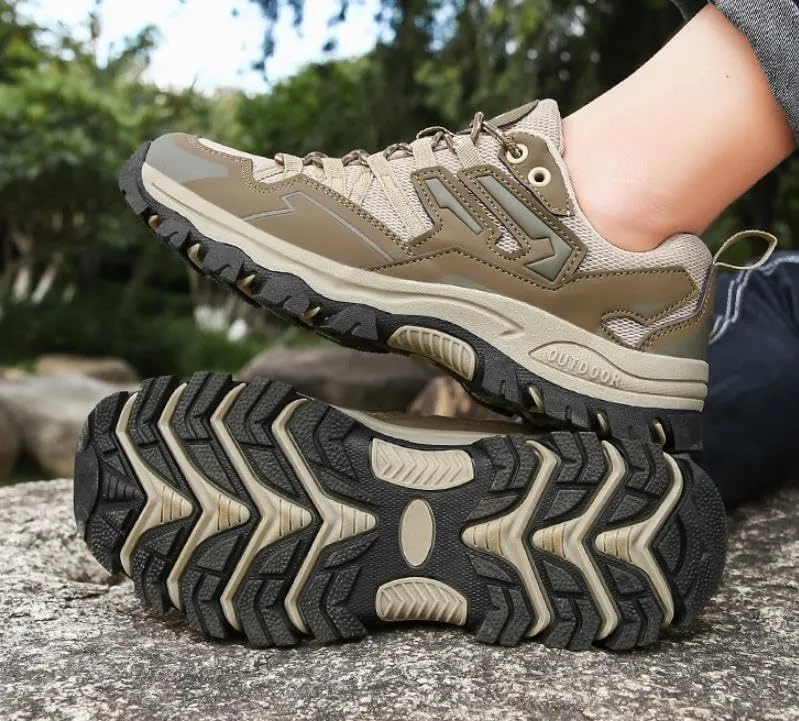 Men's Outdoor Hiking Shoes Breathable Walking Sneakers Lightweight Non-Slip Durable Trekking Trail Shoes