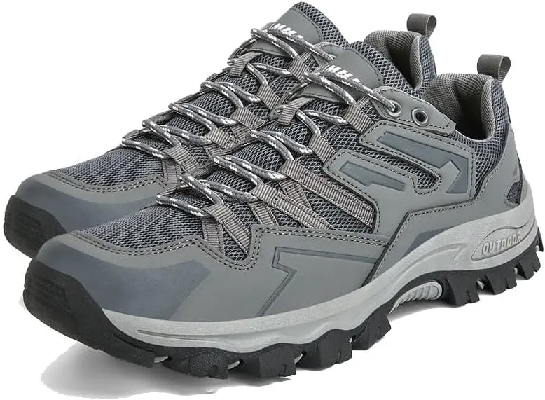 Men's Outdoor Hiking Shoes Breathable Walking Sneakers Lightweight Non-Slip Durable Trekking Trail Shoes