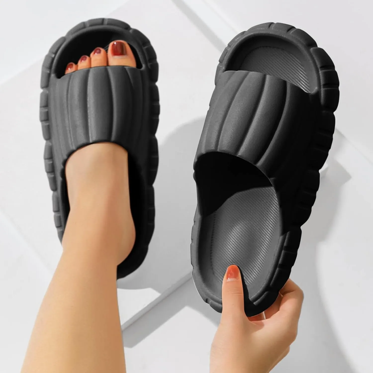 Mens Shower Shoes Slides for Women Mens Slides Womens Quick Drying Indoor Outdoor Dorms Slippers
