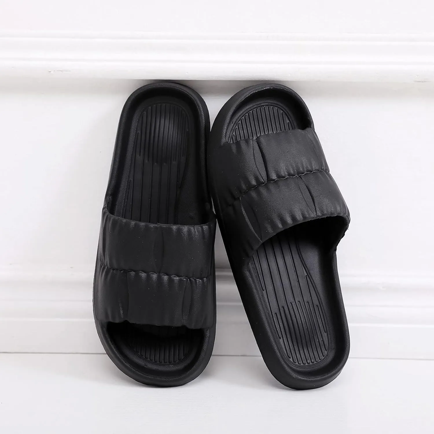 Mens Slides Slides for Women for Men Shower Shoes Women Bathroom Non Slip House Slippers