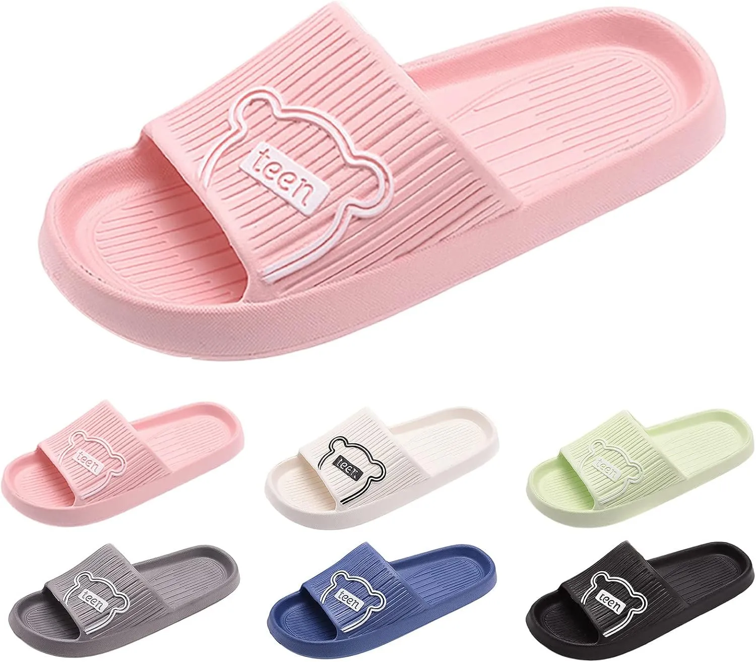 Mens Slippers Slides for Women Bathroom Slippers Men Womens Slides Dorms Travel Ultra Comfort