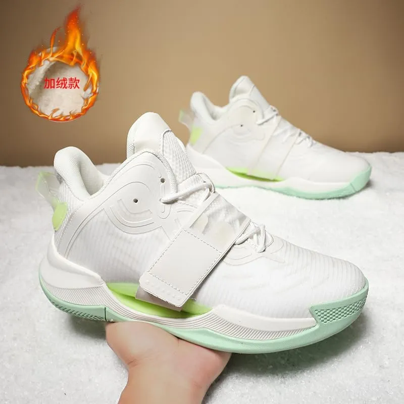 Men's Stylish Athletic Shoes High Upper Basketball Shoes Men Breathable Sports Shoes Anti Slip High Top Mens Basketball Shoes Non Slip Outdoor
