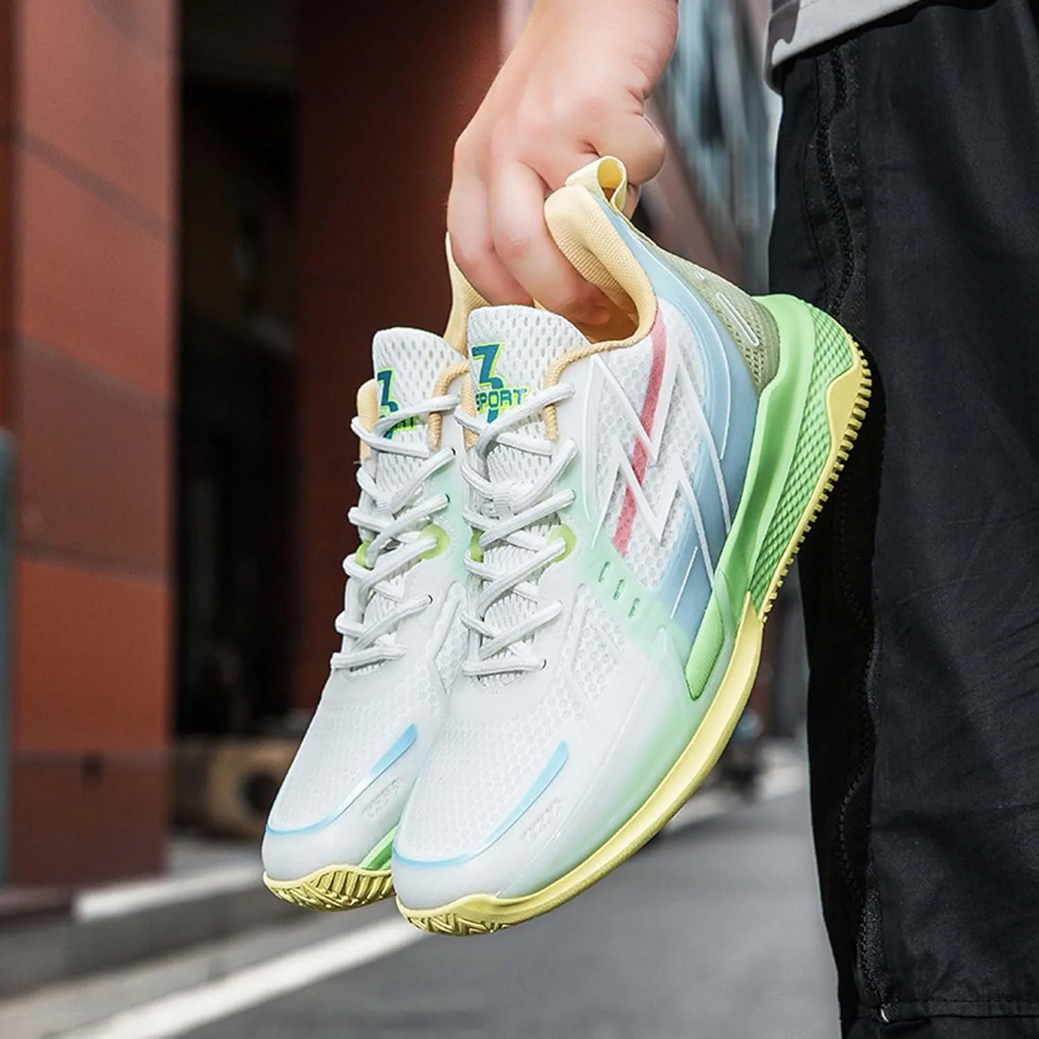 Middle School and Youth Basketball Shoes, Unisex Fashion Sports Basketball Shoes, Breathable Outdoor Cushioning Sports Shoes