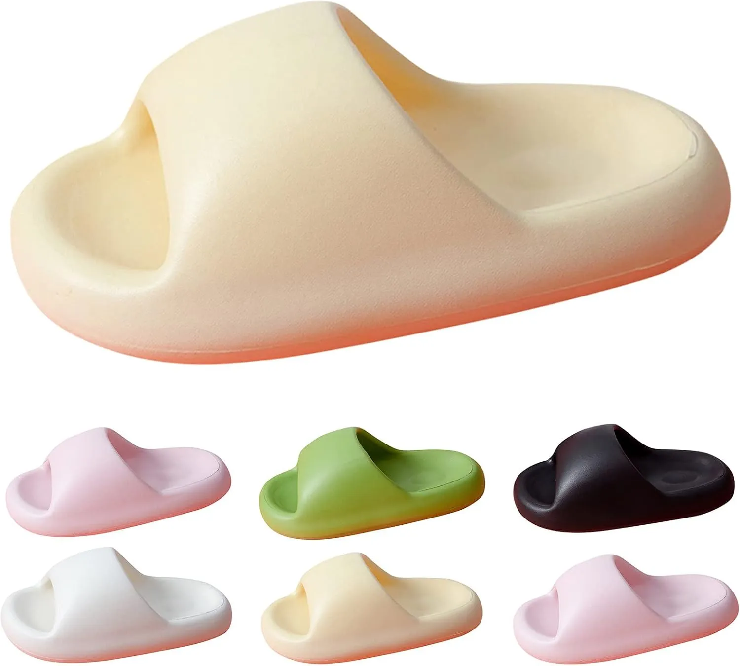 Pillow Slippers Womens Indoor Slipper Mens Bath Slippers Cloud Slides Room Spa Living Quick Drying Drainage Hole