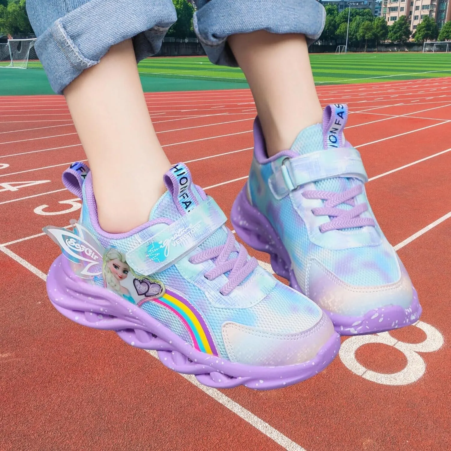 Princess Sneakers for Girls Light Up Shoes Zapatos para Nias Baby Toddler Shoes Birthday Tenis para Nias Xmas