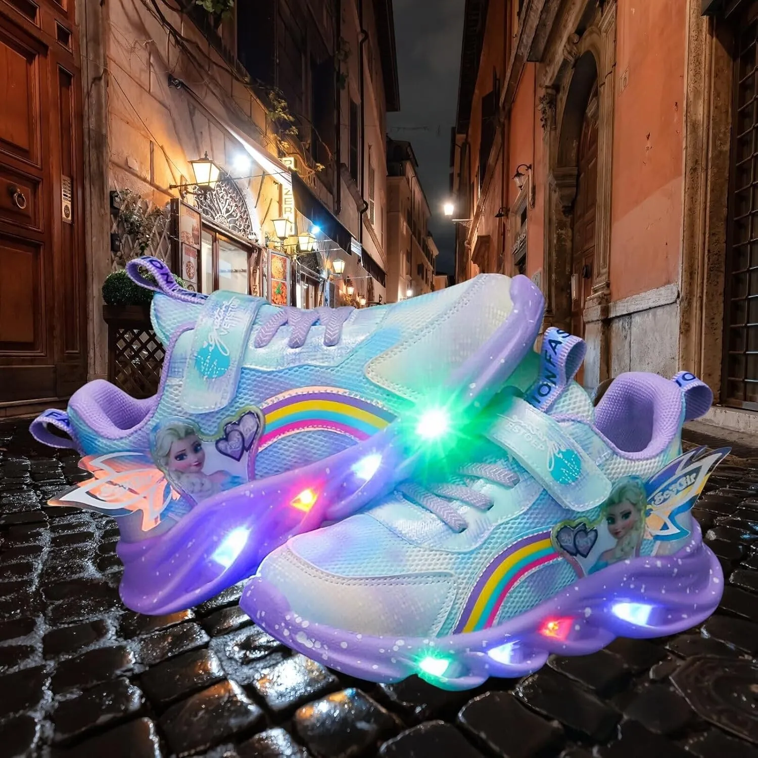 Princess Sneakers for Girls Light Up Shoes Zapatos para Nias Baby Toddler Shoes Birthday Tenis para Nias Xmas