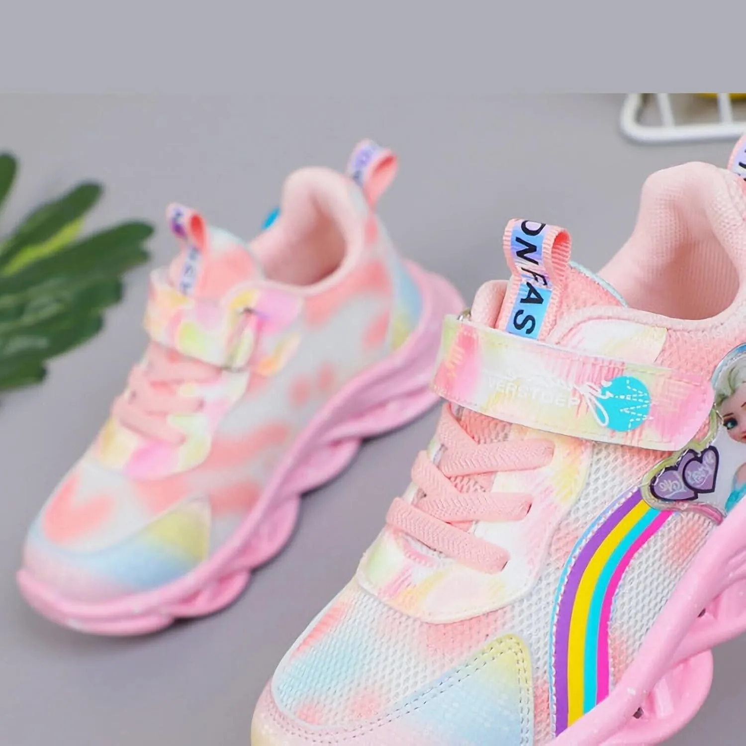 Princess Sneakers for Girls Light Up Shoes Zapatos para Nias Baby Toddler Shoes Birthday Tenis para Nias Xmas