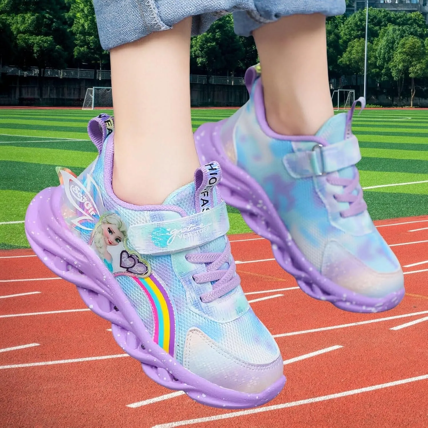 Princess Sneakers for Girls Light Up Shoes Zapatos para Nias Baby Toddler Shoes Birthday Tenis para Nias Xmas