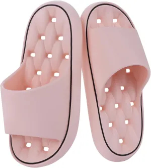 Quick Drying Shower Shoes Men Lightweight Shower Slippers with Drain Hole Soft Women Bathroom Slippers for Gym, Spa, Pool Anti-Slip Shower Shors Home Bathing Slipper Sandals