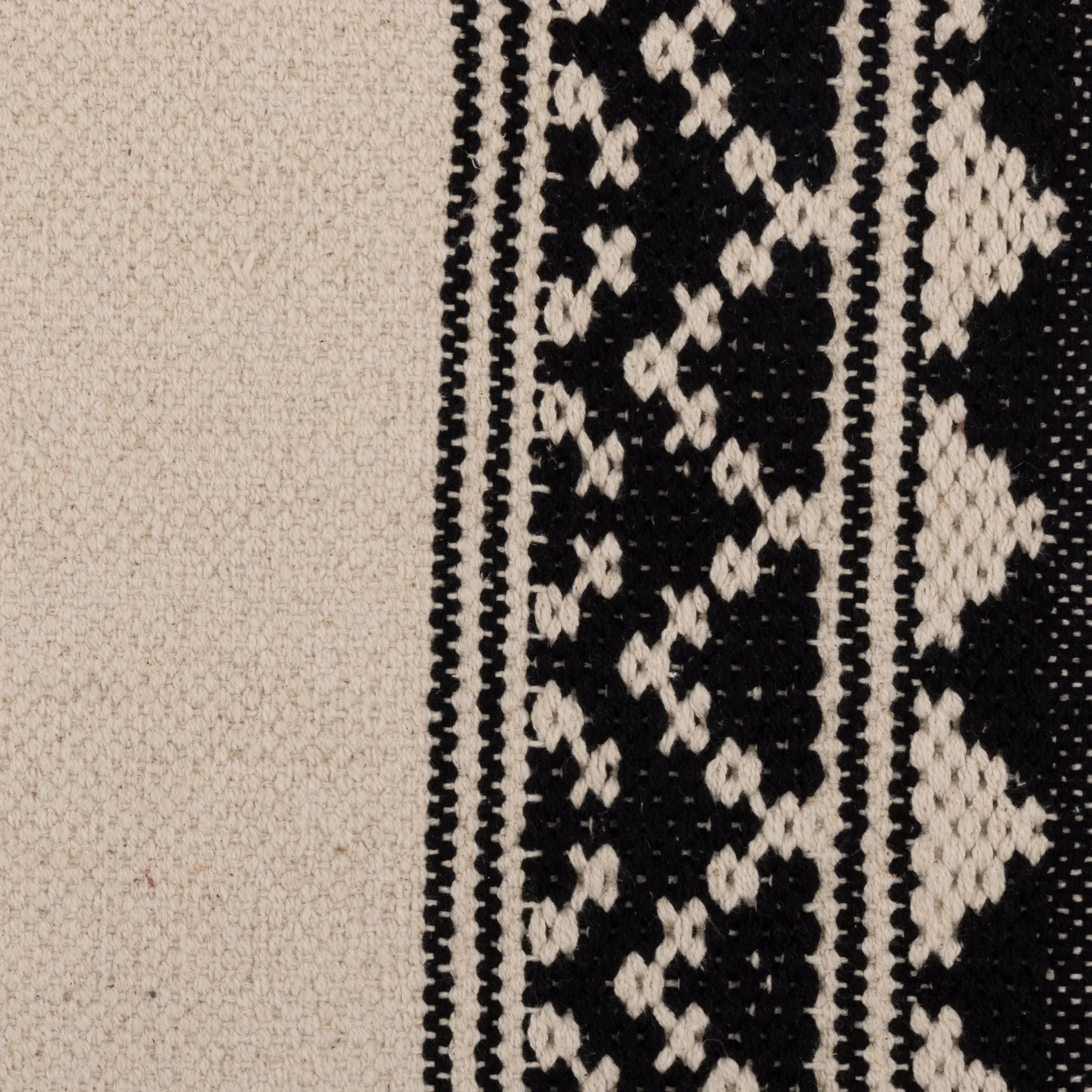  REDEARTH  Placemats-Hand Woven Exquisite Artisan Made Table Linen for Dining Table, Coffee Table, Console, Dresser; 100% Cotton (13"x20"; Ziggurat Obsession Black) Set of 6