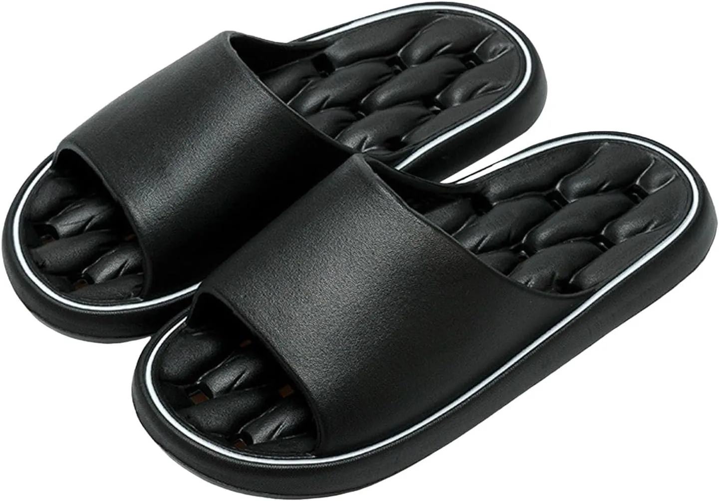Same Couple Bathroom for Men and Women Leaking Water Soft Bottom Comfortable Bathing at Womens Slippers