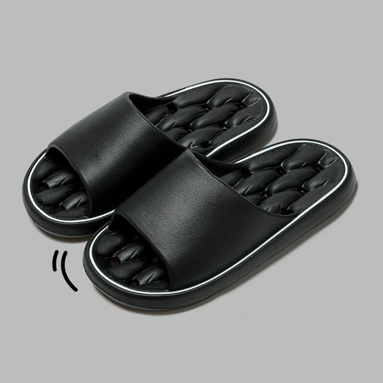 Same Couple Bathroom for Men and Women Leaking Water Soft Bottom Comfortable Bathing at Womens Slippers