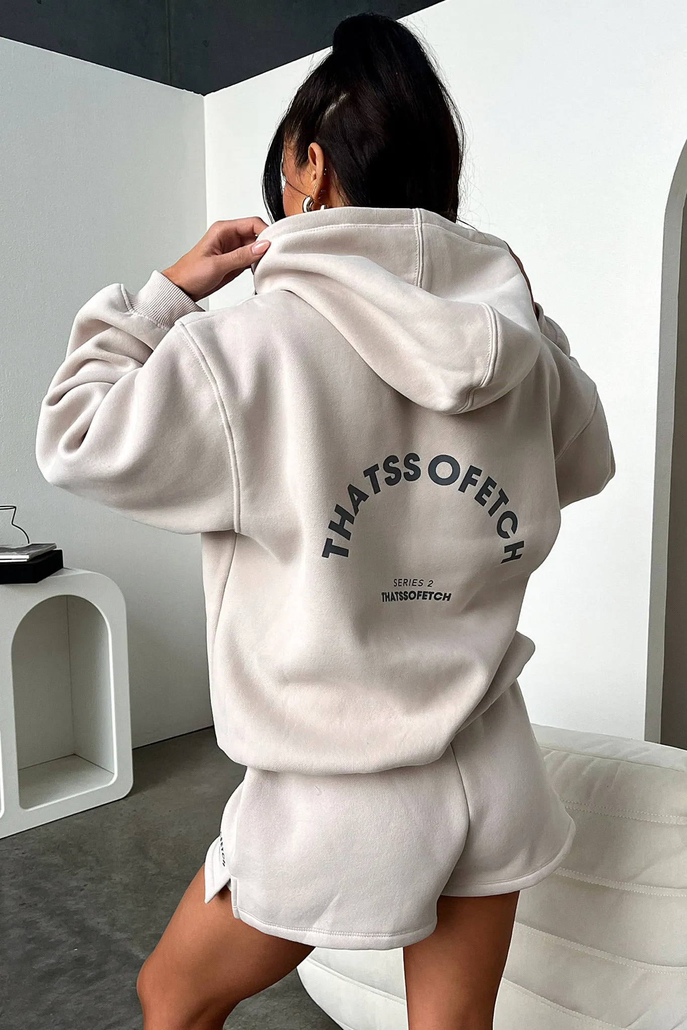 Series 2 Hoodie - Beige / Charcoal