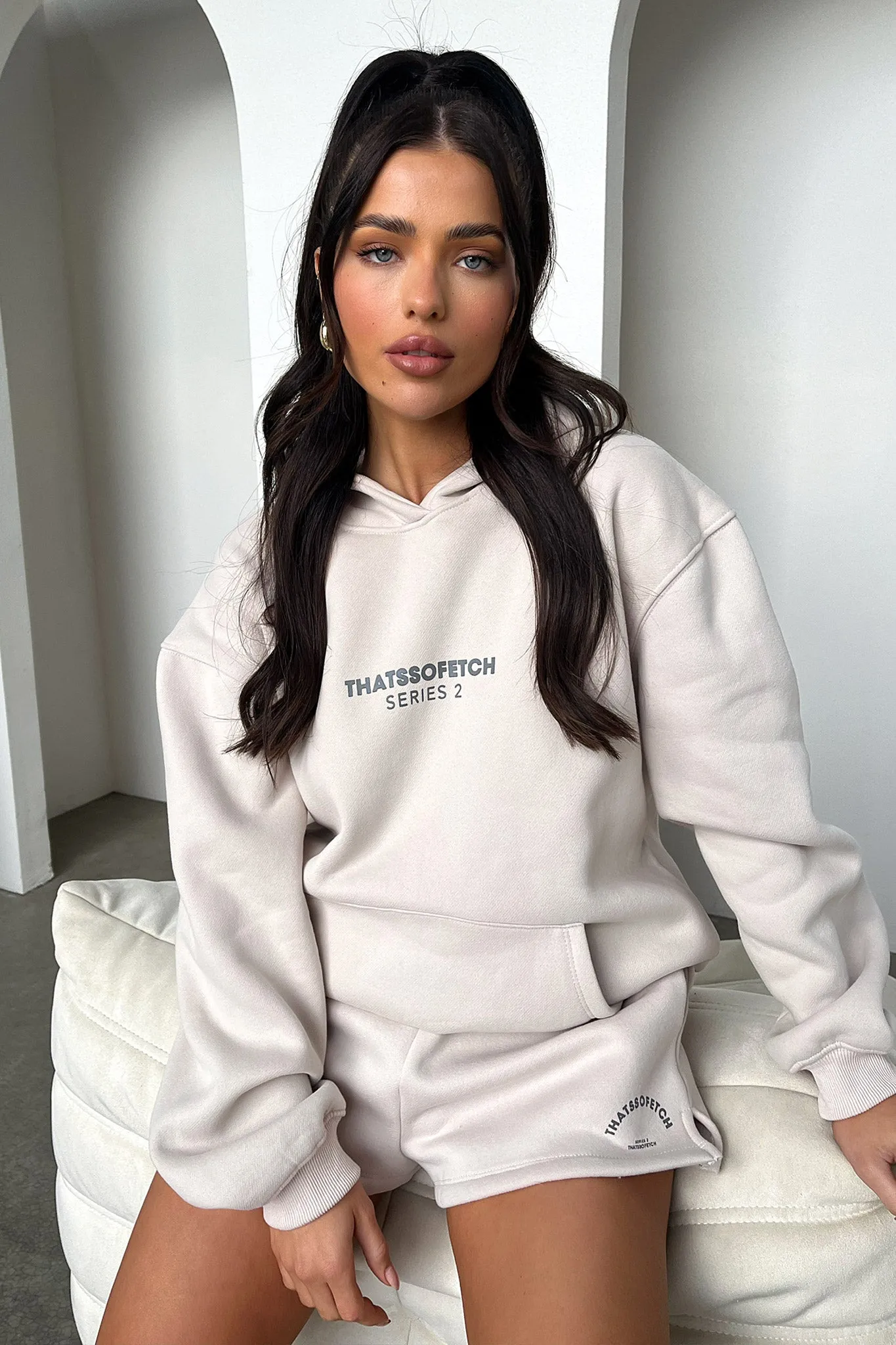 Series 2 Hoodie - Beige / Charcoal