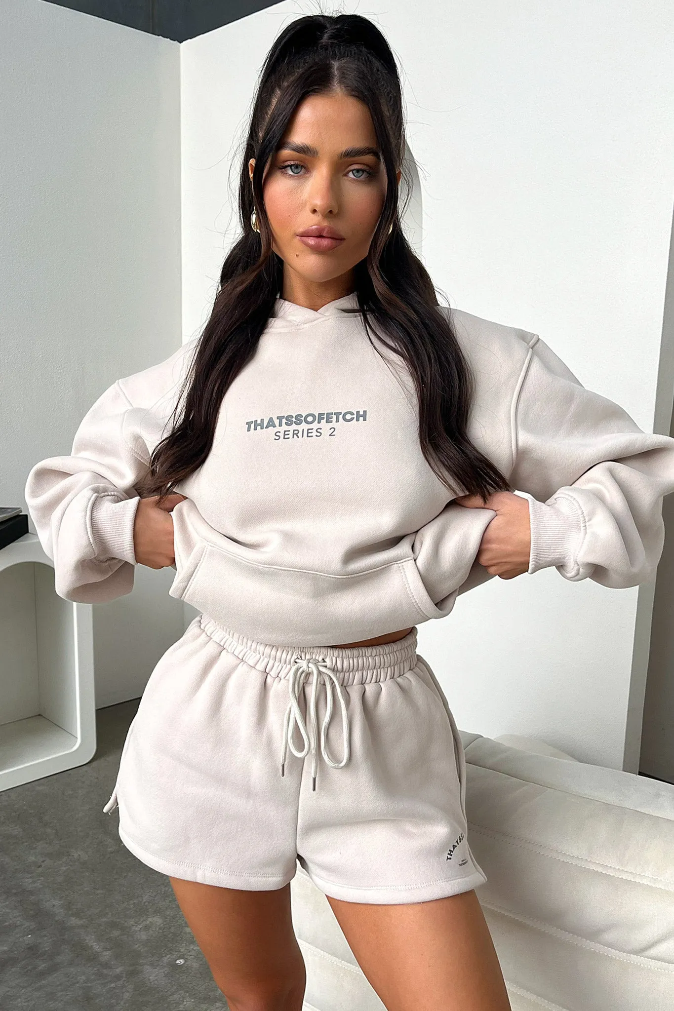 Series 2 Hoodie - Beige / Charcoal