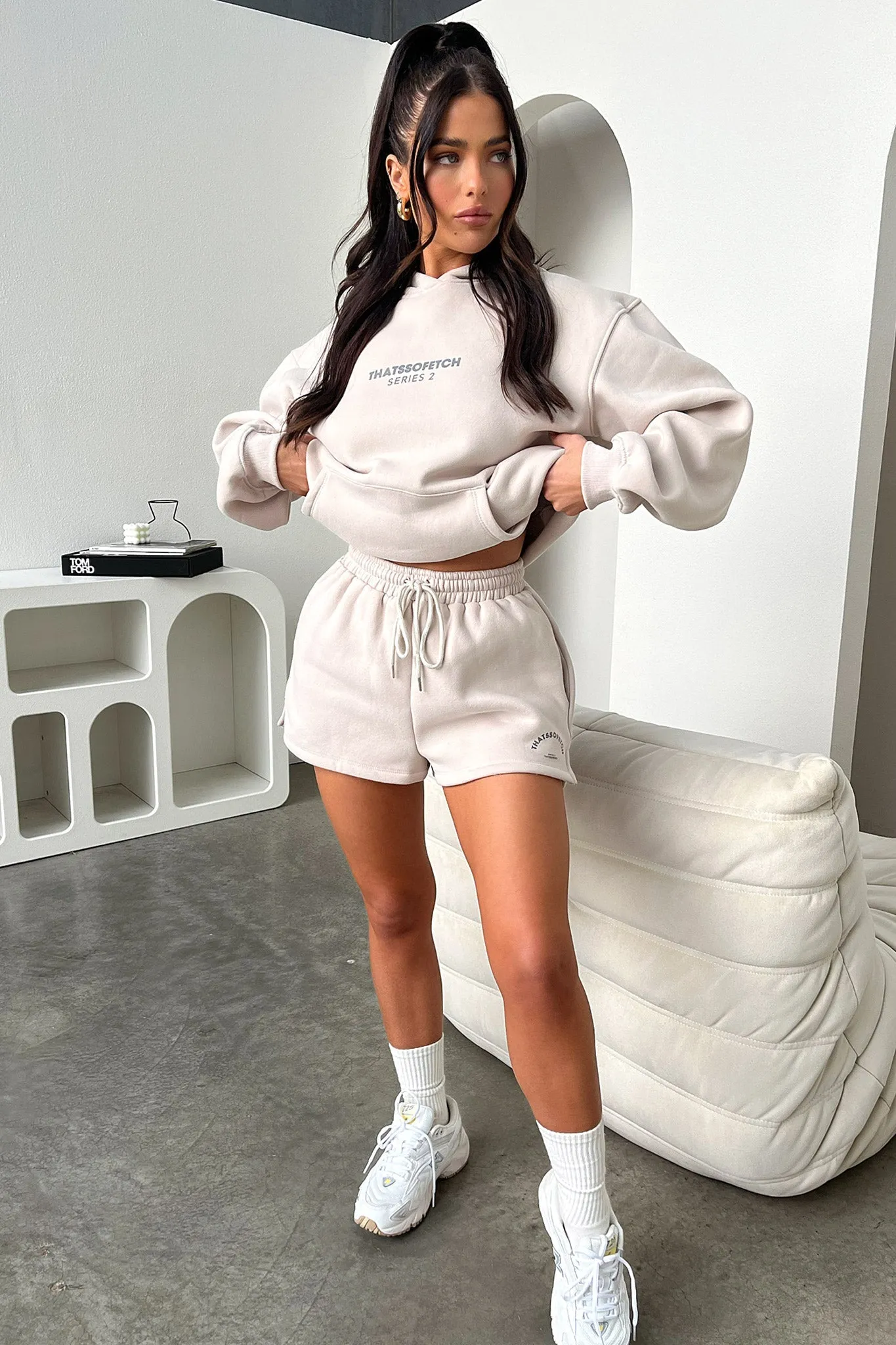 Series 2 Hoodie - Beige / Charcoal