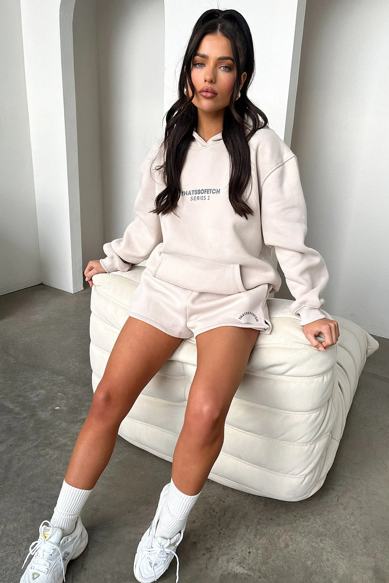 Series 2 Hoodie - Beige / Charcoal
