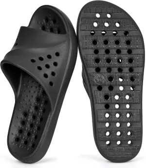 Shower Shoes for Womens Mens Massage Pool Slides with Arch Support Quick Drying Beach Sandals Non Slip Summer Bathroom House Slippers with Drain Holes