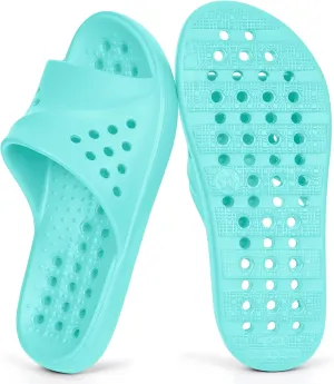 Shower Shoes for Womens Mens Massage Pool Slides with Arch Support Quick Drying Beach Sandals Non Slip Summer Bathroom House Slippers with Drain Holes