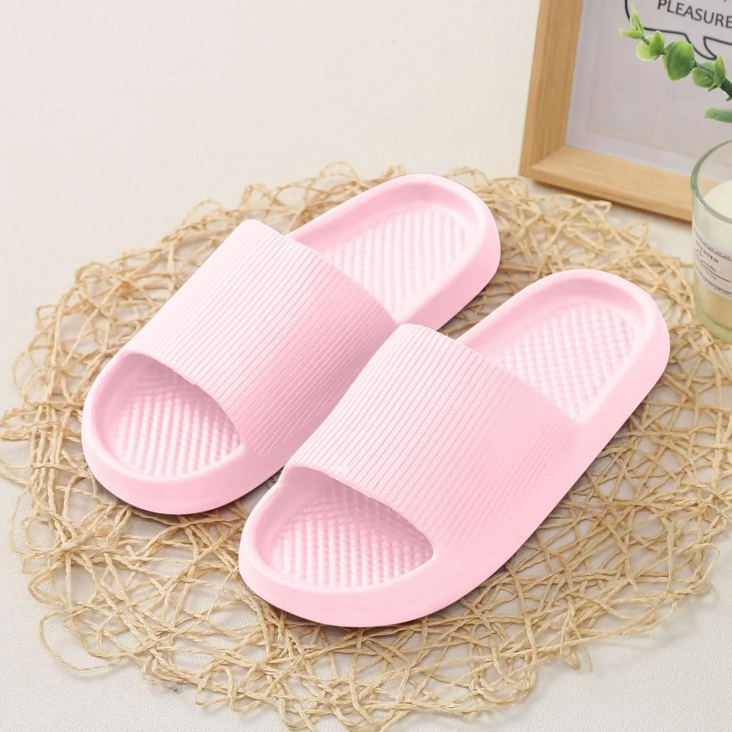 Slides for Men Slides for Women Cloud Slippers Men Shower Shoes Women Soft Sole Indoor Outdoor Comfortable Slippers