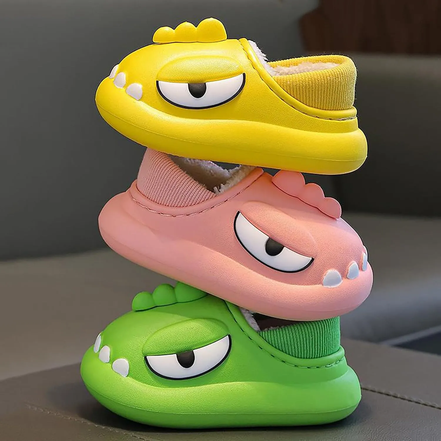 Slipper for Boys Size 4 Children's Cotton Slippers Winter Parent Child EVA Stamping Sense Of Male And Baby Sandals