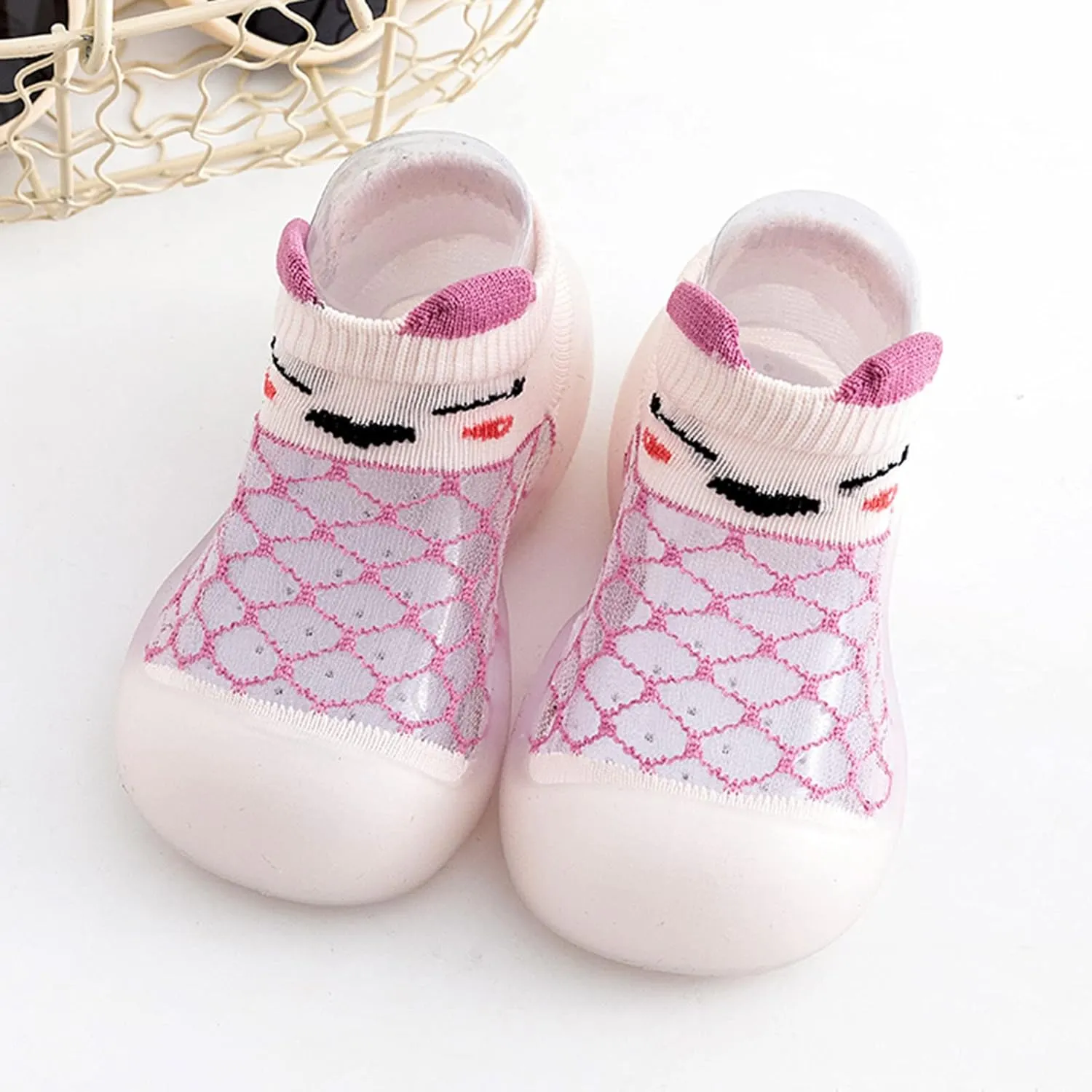 Sock Shoes Toddler Infant Shoes Mesh Slip On Socks Shoes Soft Sole Non Slip Wear Out Toddler Floor Black Shoes B