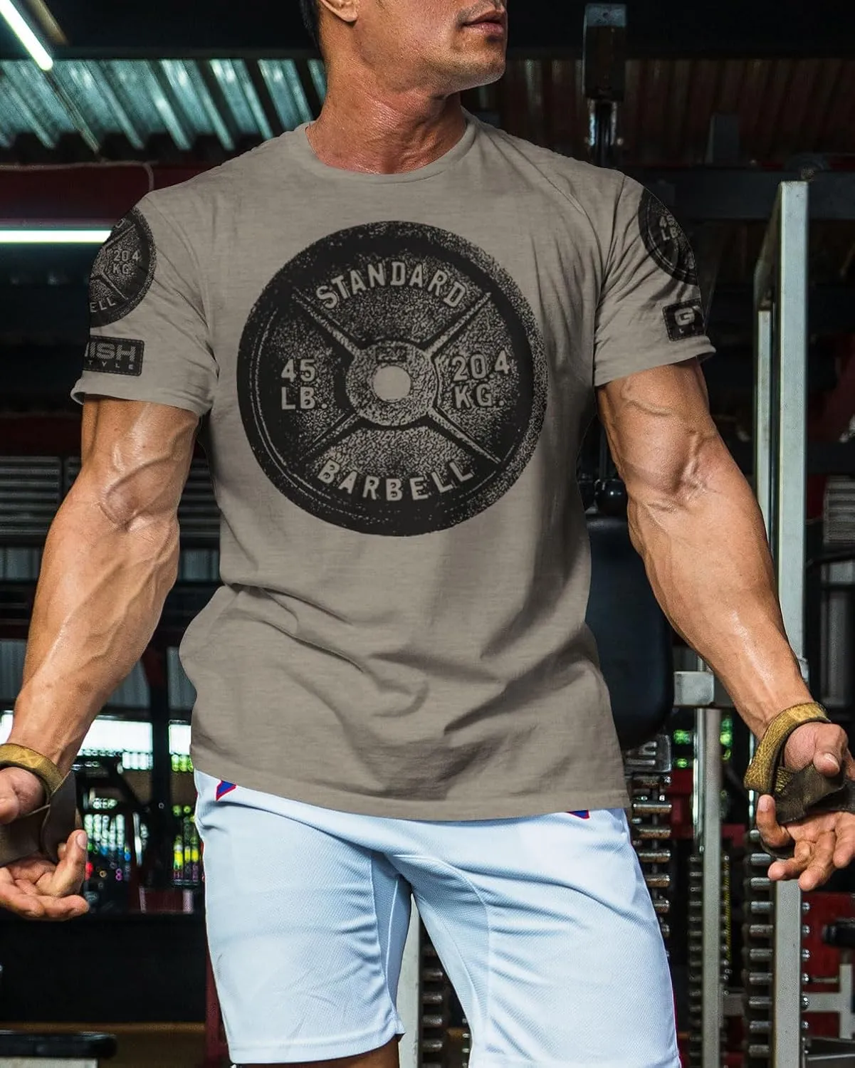 Squat Bench Deadlift Repeat Workout Shirts for Men Weight Plate Gym T-Shirt