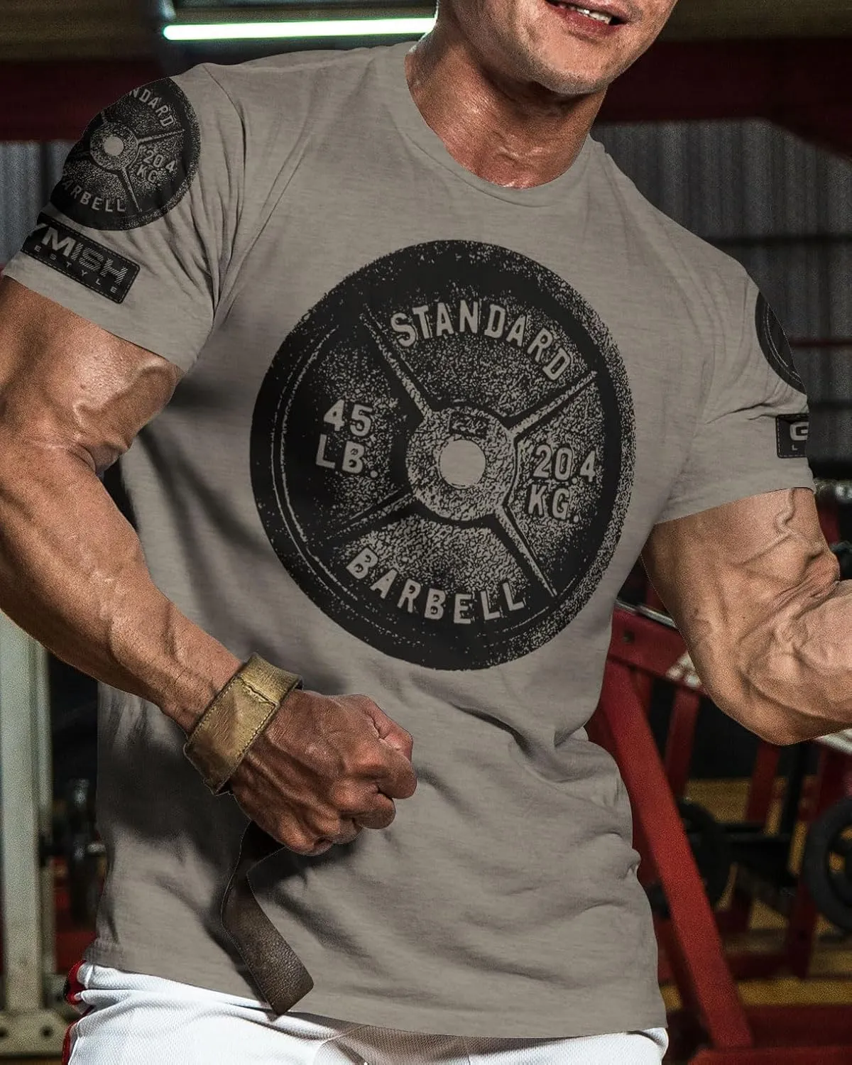 Squat Bench Deadlift Repeat Workout Shirts for Men Weight Plate Gym T-Shirt
