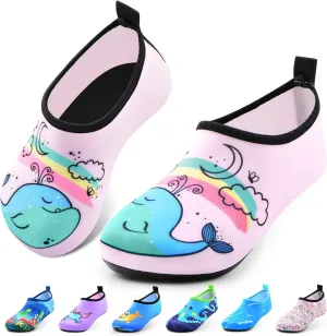 Sunnywoo Water Shoes for Kids Girls BoysToddler Kids Swim Water Shoes Quick Dry Non-Slip Water Skin Barefoot Sports Shoes Aqua Socks for Beach Outdoor Sports