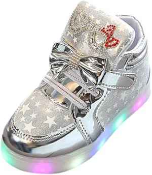 Toddler Baby Fashion Star Luminous Child Casual Colorful Light Shoes Cute Shoes Fir Girls LED Light Baby Shoes Casual