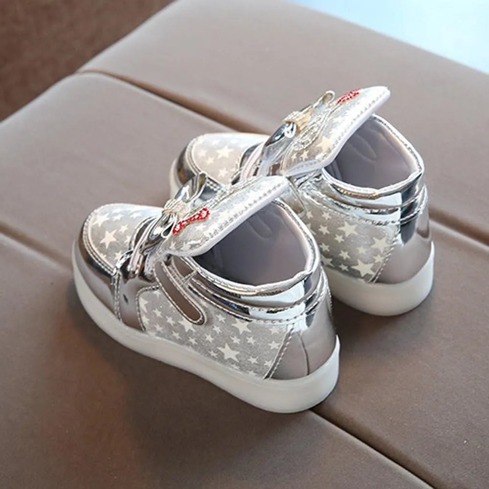 Toddler Baby Fashion Star Luminous Child Casual Colorful Light Shoes Cute Shoes Fir Girls LED Light Baby Shoes Casual