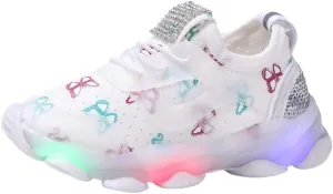 Toddler Girl Shoes Children Kid Run Sport Crystal Girls Luminous Baby Shoes Led Baby Shoes Gift