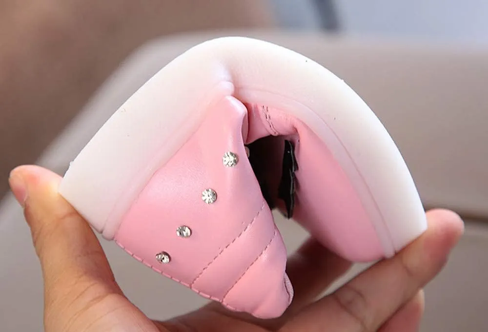 Toddler Kids Girls Baby LED Sport Baby Infant Bowknot Boots Shoes Crystal Luminous Shoes Fashion Party Sandals