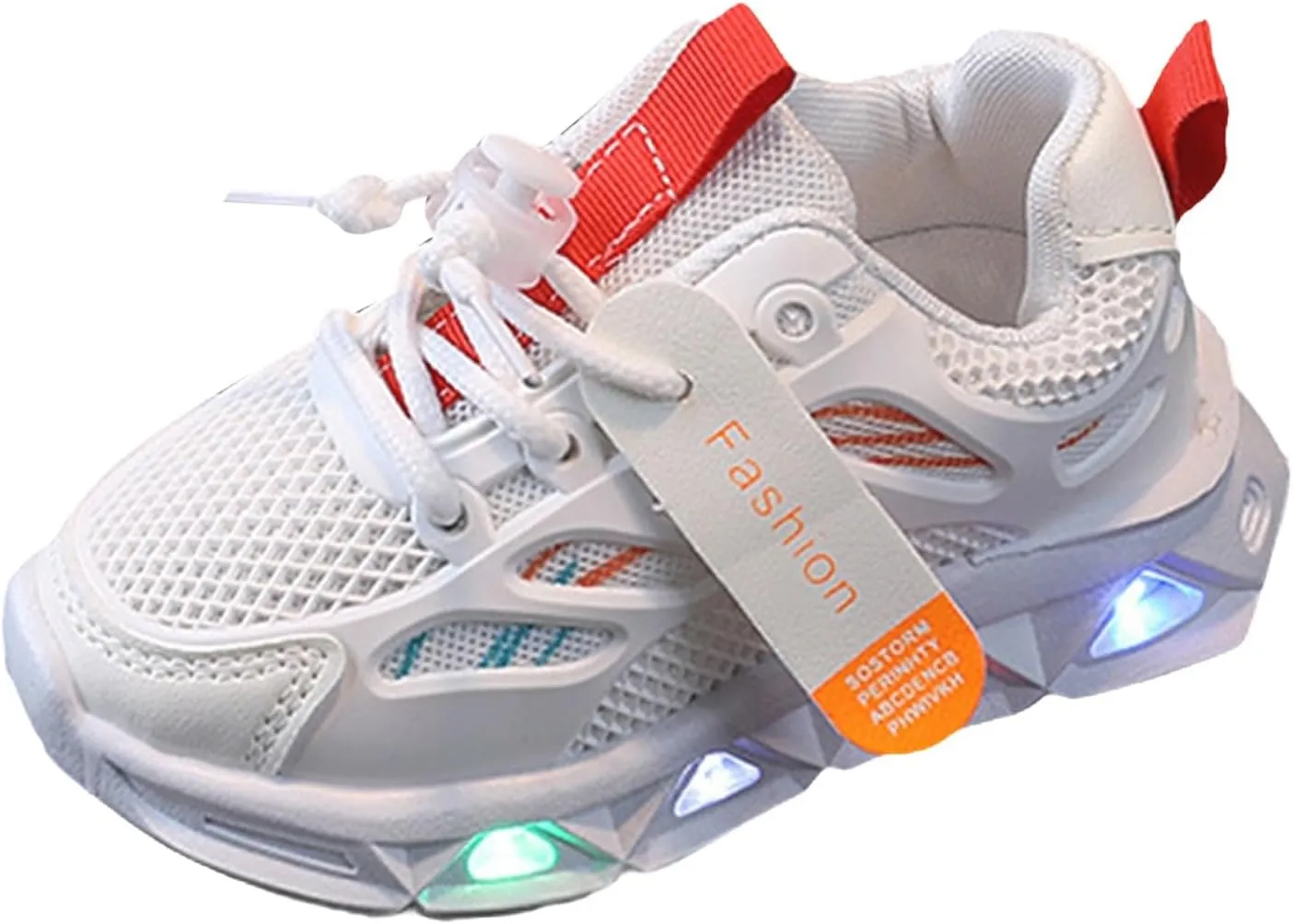 Toddler LED Light Sneakers Boys Girls Adjustable Strap Luminous Running Shoes Mesh Breathable Slip Baby Walking Shoes