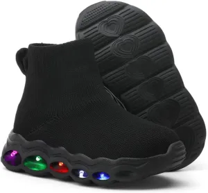 Toddler Little Kids Light Up Led Shoes Breathable The First Walking Slip On Luminous Tennis Boys Girls