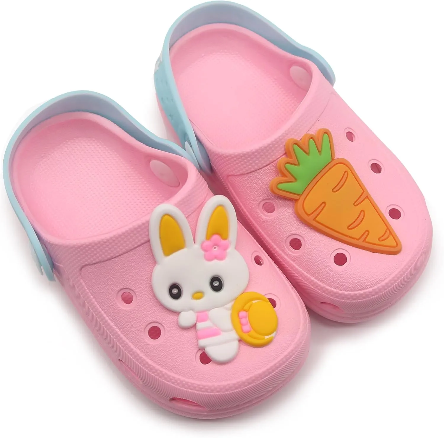Toddler Shoes Little Kid Clogs Slide Sandals for 0-8 yrs Kids Unisex for Girls and Boys Garden Shoes Cartoon Slides Slip-Resistance Sandals Beach Pool Slippers