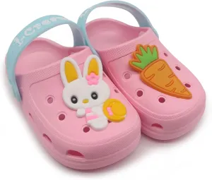 Toddler Shoes Little Kid Clogs Slide Sandals for 0-8 yrs Kids Unisex for Girls and Boys Garden Shoes Cartoon Slides Slip-Resistance Sandals Beach Pool Slippers