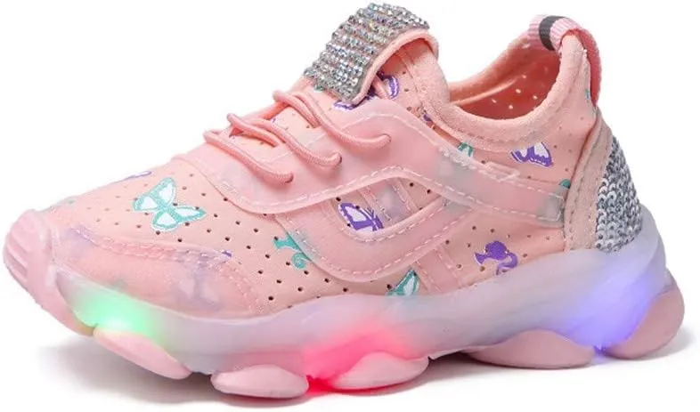 Toddler Sneakers,Kids Baby Boys Girls Bling Led Light Sport Shoes Children Mesh Luminous Sneakers Shoes