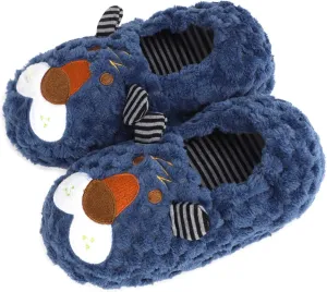 Toddlers Cute Cartoon House Slippers Boys Girls Warm Fuzzy Indoor Bedroom Shoes