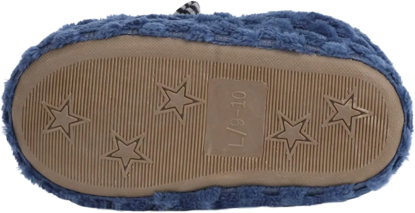 Toddlers Cute Cartoon House Slippers Boys Girls Warm Fuzzy Indoor Bedroom Shoes