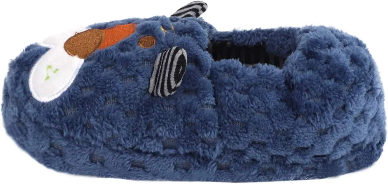 Toddlers Cute Cartoon House Slippers Boys Girls Warm Fuzzy Indoor Bedroom Shoes