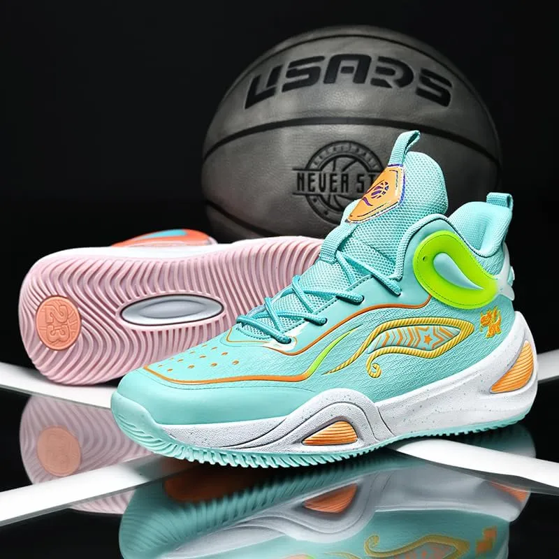 Women Men Basketball Shoes Breathable Non Slip Outdoor Sport Shoes Fashion Athletic Running Tennis Shoes